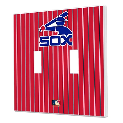 Chicago White Sox Cooperstown Pinstripe Double Toggle Light Switch Plate