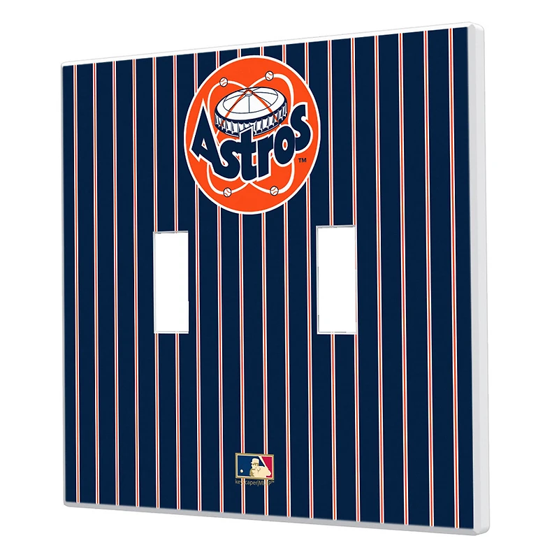 Houston Astros 1977-1998 Cooperstown Pinstripe Double Toggle Light Switch Plate