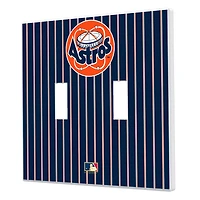 Houston Astros 1977-1998 Cooperstown Pinstripe Double Toggle Light Switch Plate