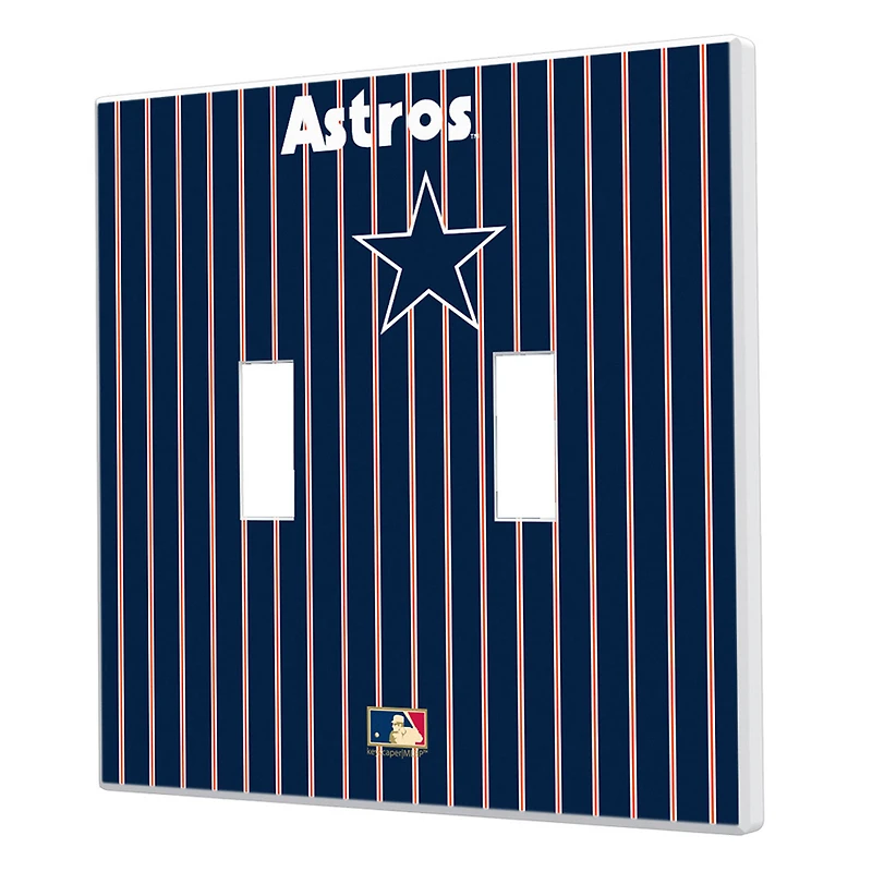 Houston Astros 1975-1981 Cooperstown Pinstripe Double Toggle Light Switch Plate