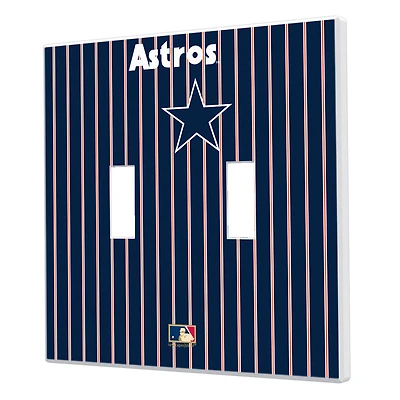 Houston Astros 1975-1981 Cooperstown Pinstripe Double Toggle Light Switch Plate