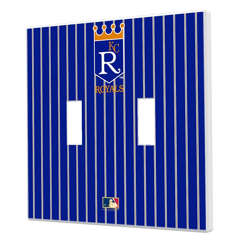 Kansas City Royals 1969-1978 Cooperstown Pinstripe Double Toggle Light Switch Plate