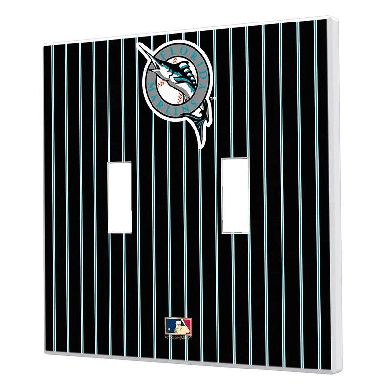 Miami Marlins 1993-2011 Cooperstown Pinstripe Double Toggle Light Switch Plate