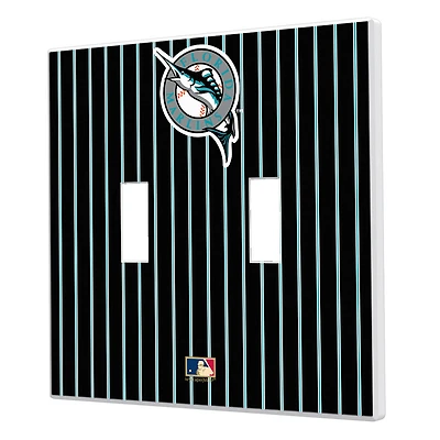Miami Marlins 1993-2011 Cooperstown Pinstripe Double Toggle Light Switch Plate