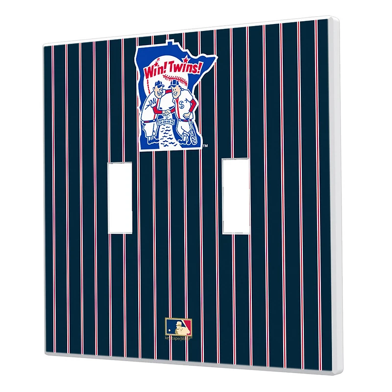 Minnesota Twins 1976-1986 Cooperstown Pinstripe Double Toggle Light Switch Plate