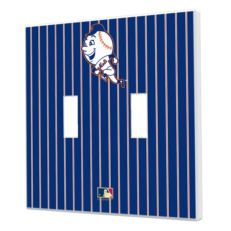 New York Mets 2014 Cooperstown Pinstripe Double Toggle Light Switch Plate