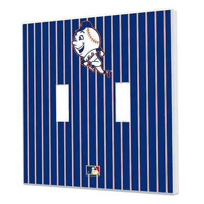 New York Mets 2014 Cooperstown Pinstripe Double Toggle Light Switch Plate