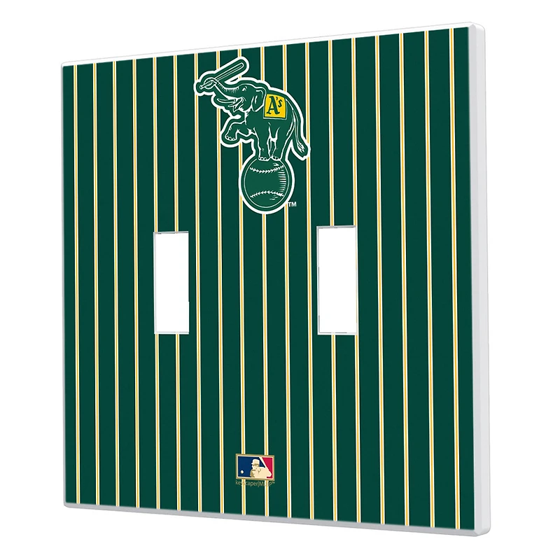 Athletics 1988 Cooperstown Pinstripe Double Toggle Light Switch Plate