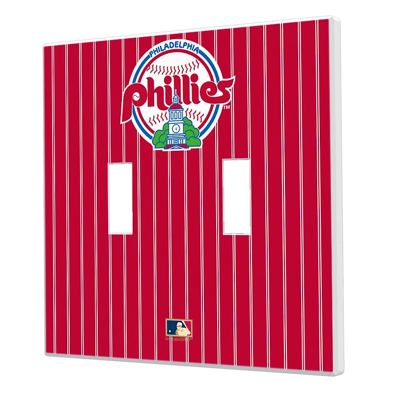 Philadelphia Phillies 1984-1991 Cooperstown Pinstripe Double Toggle Light Switch Plate