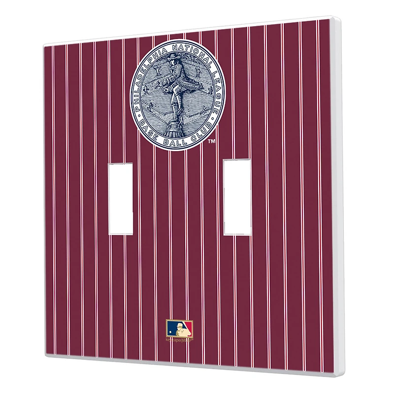 Philadelphia Phillies - Cooperstown Pinstripe Double Toggle Light Switch Plate