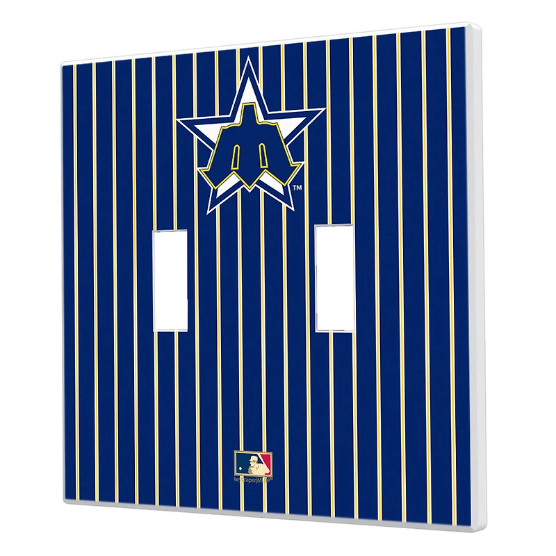 Seattle Mariners 1981-1986 Cooperstown Pinstripe Double Toggle Light Switch Plate