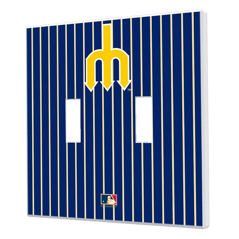 Seattle Mariners - Cooperstown Pinstripe Double Toggle Light Switch Plate