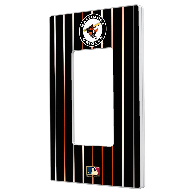 Baltimore Orioles 1966-1969 Cooperstown Pinstripe Single Rocker Light Switch Plate