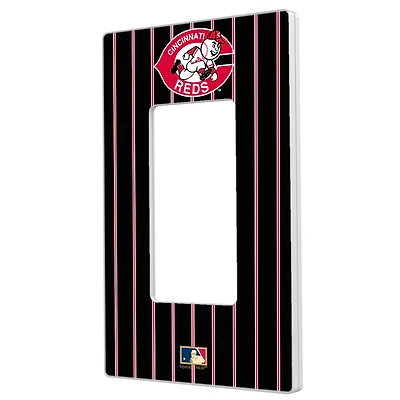 Cincinnati Reds 1978-1992 Cooperstown Pinstripe Single Rocker Light Switch Plate