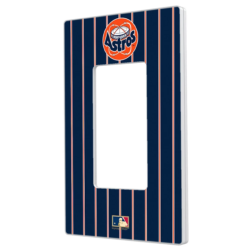 Houston Astros 1977-1998 Cooperstown Pinstripe Single Rocker Light Switch Plate