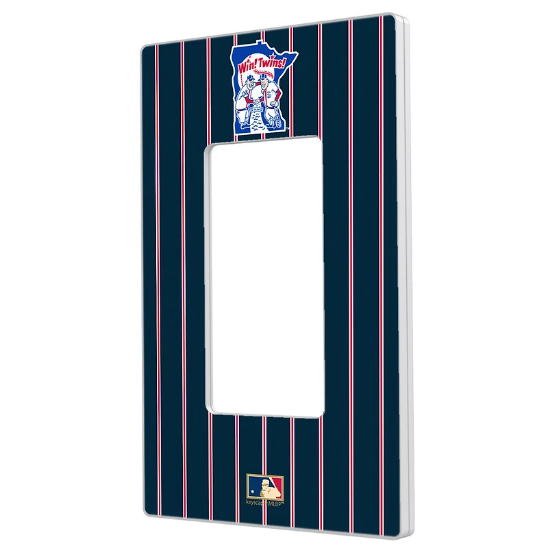 Minnesota Twins 1976-1986 Cooperstown Pinstripe Single Rocker Light Switch Plate