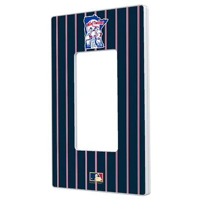Minnesota Twins 1976-1986 Cooperstown Pinstripe Single Rocker Light Switch Plate