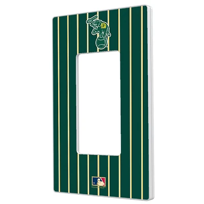 Athletics 1988 Cooperstown Pinstripe Single Rocker Light Switch Plate