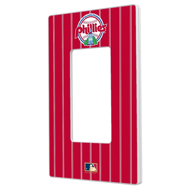 Philadelphia Phillies 1984-1991 Cooperstown Pinstripe Single Rocker Light Switch Plate