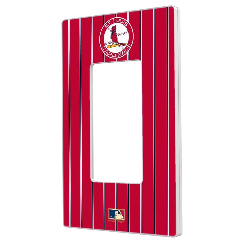 St. Louis Cardinals 1966-1997 Cooperstown Pinstripe Single Rocker Light Switch Plate