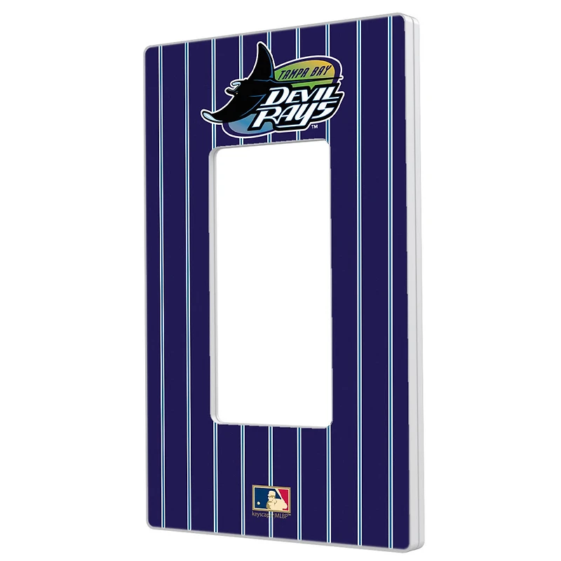 Tampa Bay Rays 1998-2000 Cooperstown Pinstripe Single Rocker Light Switch Plate
