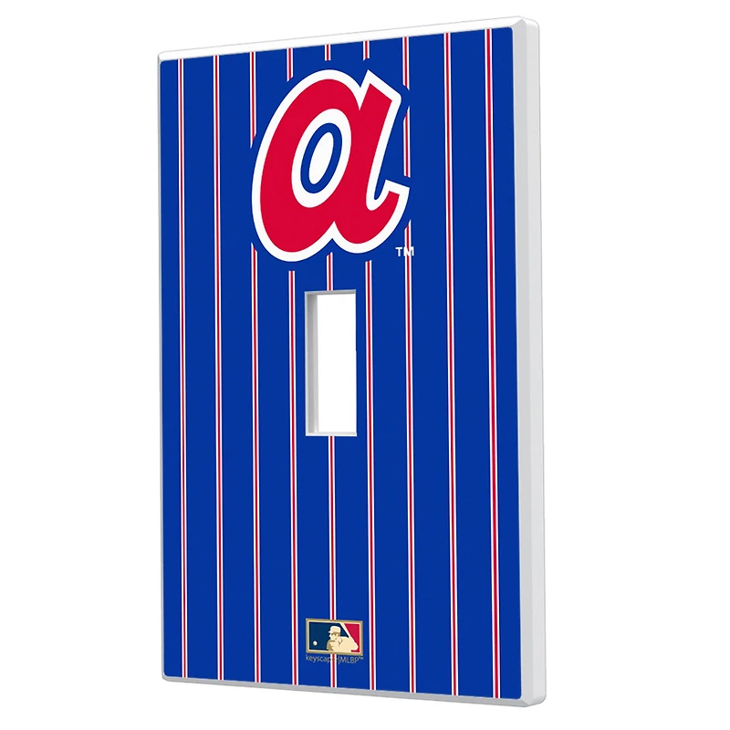 Atlanta Braves Cooperstown Pinstripe Single Toggle Light Switch Plate