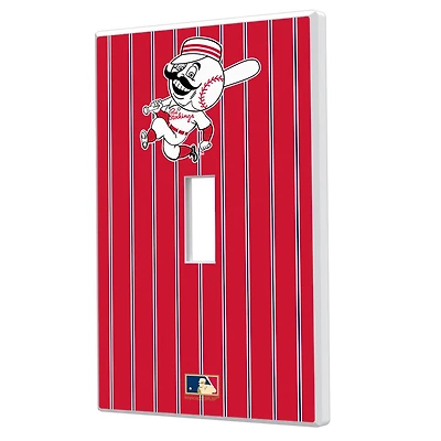 Cincinnati Reds 1953-1967 Cooperstown Pinstripe Single Toggle Light Switch Plate