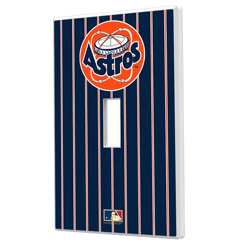 Houston Astros 1977-1998 Cooperstown Pinstripe Single Toggle Light Switch Plate