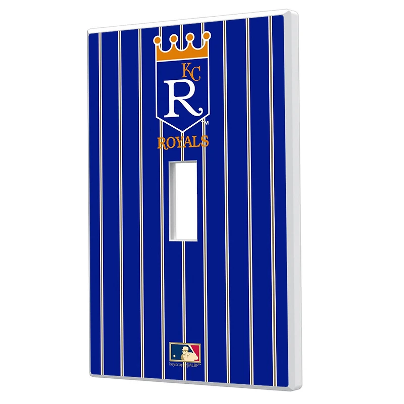 Kansas City Royals 1969-1978 Cooperstown Pinstripe Single Toggle Light Switch Plate