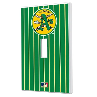 Athletics 1971-1981 Cooperstown Pinstripe Single Toggle Light Switch Plate