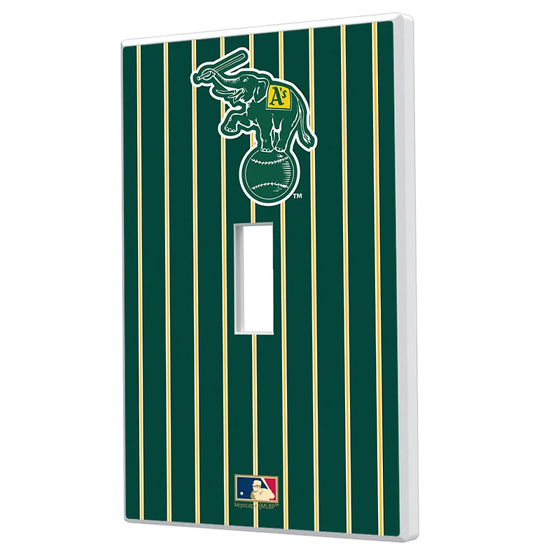 Athletics 1988 Cooperstown Pinstripe Single Toggle Light Switch Plate