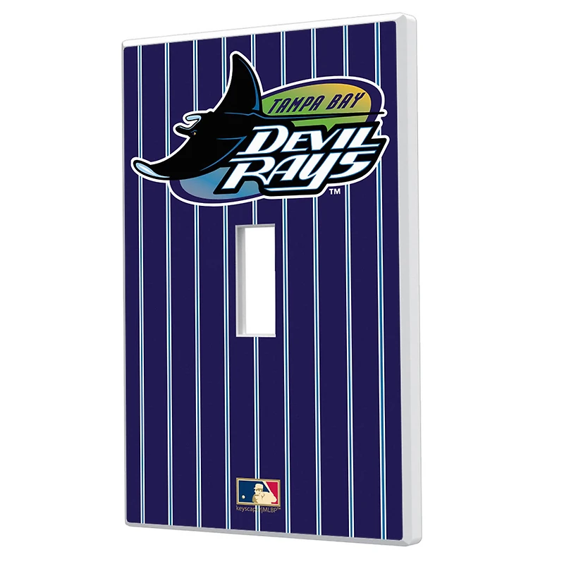 Tampa Bay Rays 1998-2000 Cooperstown Pinstripe Single Toggle Light Switch Plate