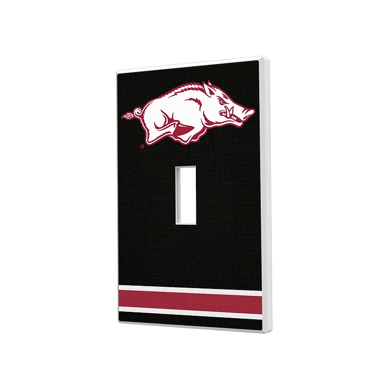 Arkansas Razorbacks Stripe Design Single Toggle Light Switch Plate