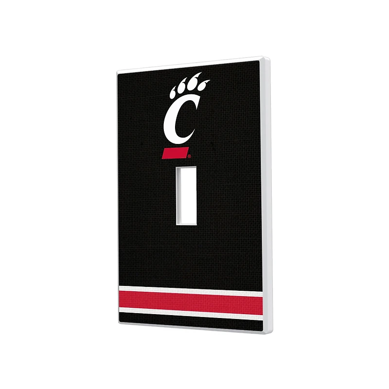 Cincinnati Bearcats Stripe Design Single Toggle Light Switch Plate