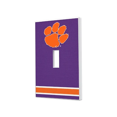 Clemson Tigers Stripe Design Single Toggle Light Switch Plate