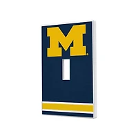 Michigan Wolverines Stripe Design Single Toggle Light Switch Plate