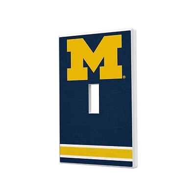 Michigan Wolverines Stripe Design Single Toggle Light Switch Plate