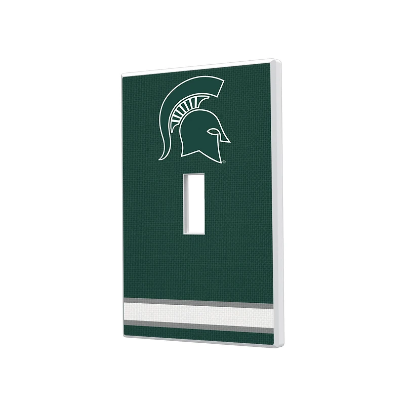 Michigan State Spartans Stripe Design Single Toggle Light Switch Plate