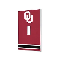 Oklahoma Sooners Stripe Design Single Toggle Light Switch Plate