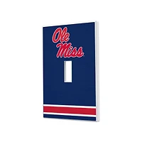 Ole Miss Rebels Stripe Design Single Toggle Light Switch Plate