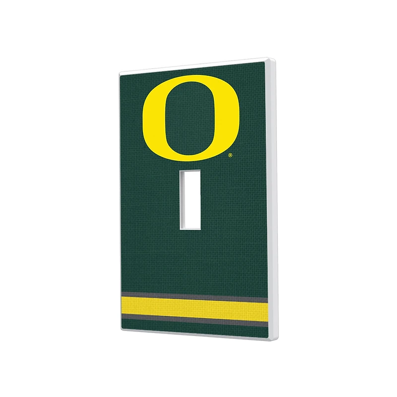 Oregon Ducks Stripe Design Single Toggle Light Switch Plate
