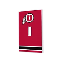 Utah Utes Stripe Design Single Toggle Light Switch Plate