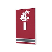 Washington State Cougars Stripe Design Single Toggle Light Switch Plate