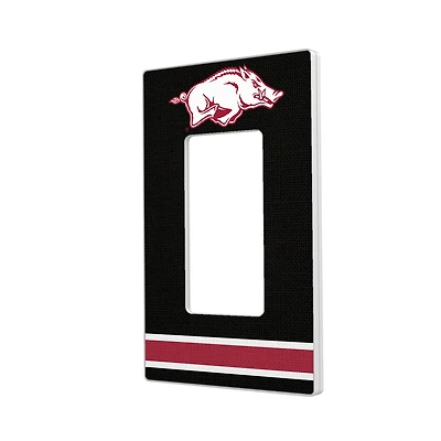 Arkansas Razorbacks Stripe Design Single Rocker Light Switch Plate