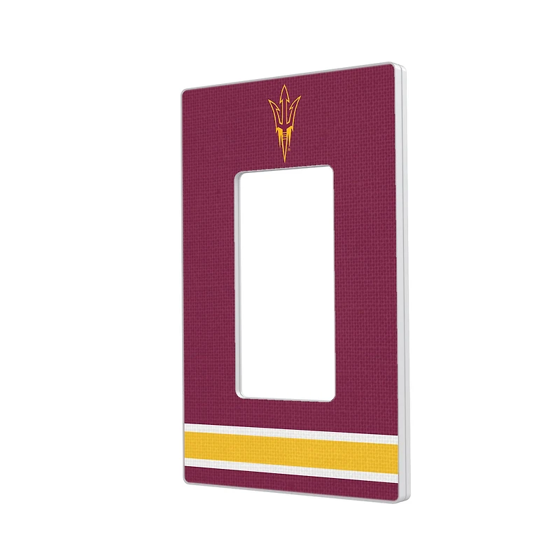 Arizona State Sun Devils Stripe Design Single Rocker Light Switch Plate
