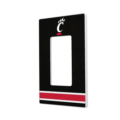 Cincinnati Bearcats Stripe Design Single Rocker Light Switch Plate
