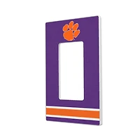 Clemson Tigers Stripe Design Single Rocker Light Switch Plate