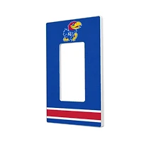 Kansas Jayhawks Stripe Design Single Rocker Light Switch Plate