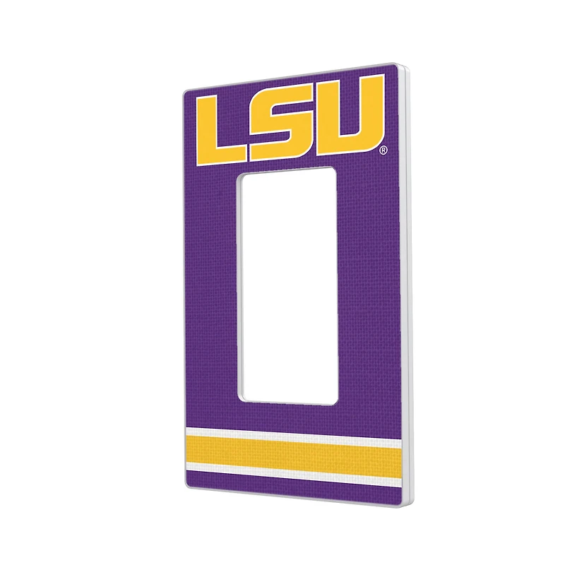 LSU Tigers Stripe Design Single Rocker Light Switch Plate