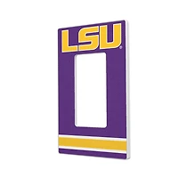 LSU Tigers Stripe Design Single Rocker Light Switch Plate
